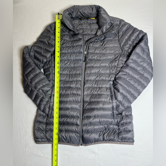 Womens Cabelas Duck Down Insulated Long Sleeve Puffer Jacket Grey Small Petite - Picture 4 of 13